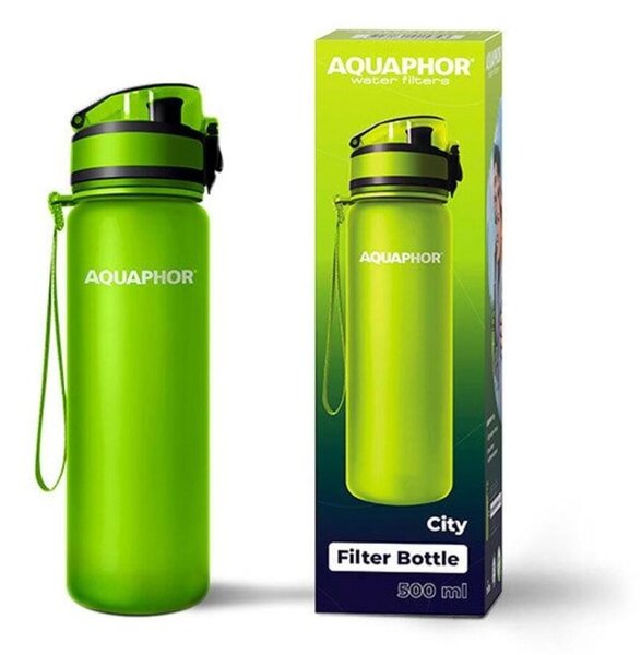 Бутилка Aquaphor City Tritan, филтрираща, 500 мл, зелена