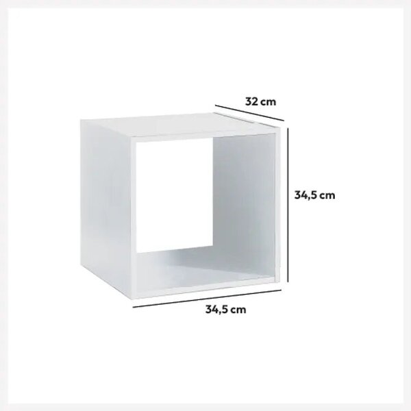 Рафт 5five Mix'n Modul, 1 отделение, MDF, 35x32x35 cm - Бял