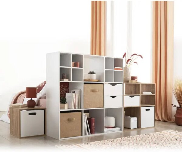 Рафт 5five Mix'n Modul, 9 отделения, MDF, 101x32x101 cm - Сив