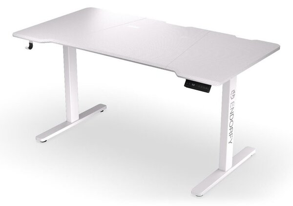 Гейминг бюро Endorfy Atlas L Electric, МДФ, 150 x 78 cm, до 80 кг. натоварване, поставка за слушалки, електрическо регулиране на височината, бяло