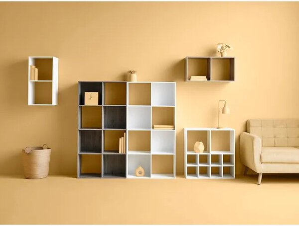 Рафт 5five Mix'n Modul, 8 отделения, MDF, 68x32x134 cm - Сив