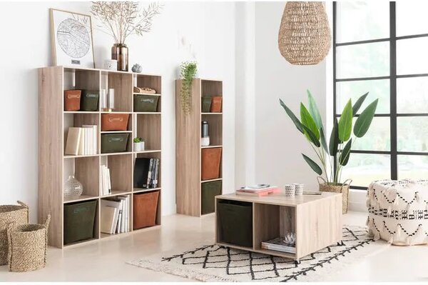 Рафт 5five Mix'n Modul, 4 отделения, MDF, 35x32x134 cm - Дървесен