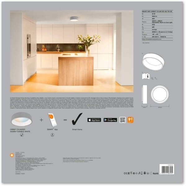 Ledvance - LED Димируема лампа SMART+ CYLINDER LED/24W/230V Wi-Fi