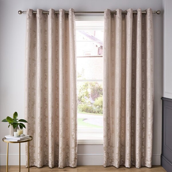 Бежови пердета в комплект от 2 бр. от дамаск 168x183 cm Damask Jacquard – Catherine Lansfield
