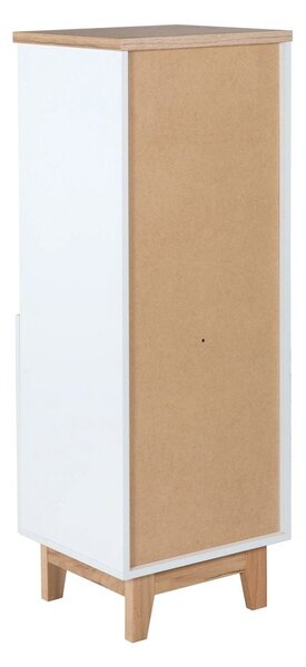 Бял детски шкаф за книги в дъб 45x128 cm Finn - Roba