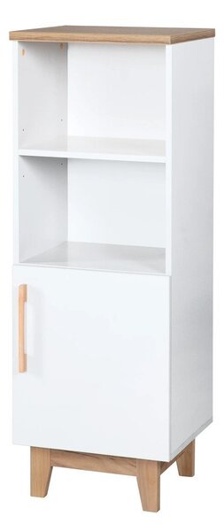 Бял детски шкаф за книги в дъб 45x128 cm Finn - Roba