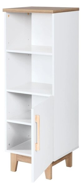 Бял детски шкаф за книги в дъб 45x128 cm Finn - Roba