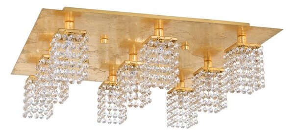 Eglo 97722 - LED Кристален повърхностно монтиран Полилей PYTON GOLD 9xG9/3W/230V