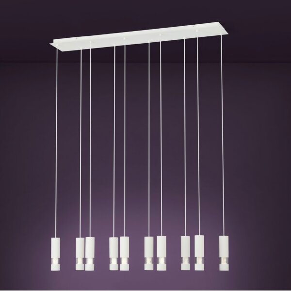 Eglo 39703 - LED Висящ полилей BERNABETA 10xGU10/5W/230V бял