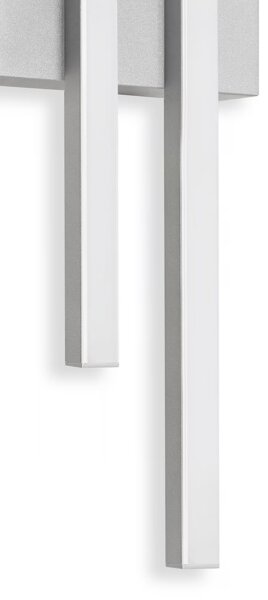 Telefunken - LED външно стенно осветително тяло 2xLED/4W/230V IP44 сребристо