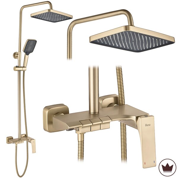 Комплект за душ PREMIUM REA JOE Brush Gold