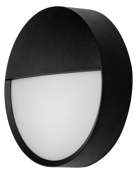 BRUMBERG LED външна стенна лампа EYE, полуотворена, черна, CCT, IP65, Черен, Коридор, Алуминий, Модерен
