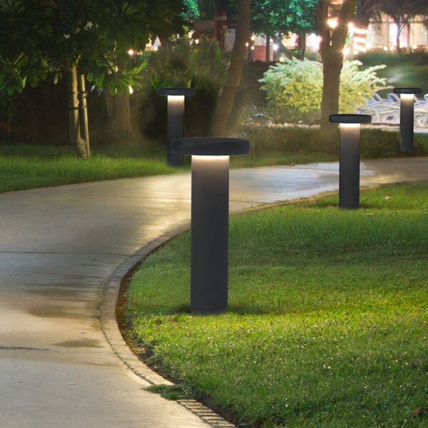 Molto Luce LED осветление за пътеки CIRC, DALI, антрацит, височина 82 см, IP65, Затъмняване, Черен, Алуминий, Модерен