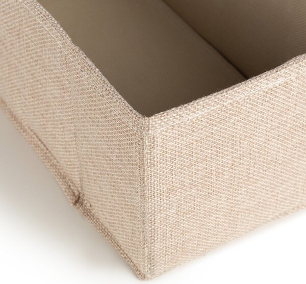 Бежова текстилна кутия за съхранение 28x12x12 cm Sandy – Compactor