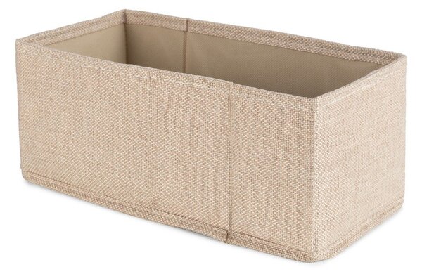 Бежова текстилна кутия за съхранение 28x12x12 cm Sandy – Compactor