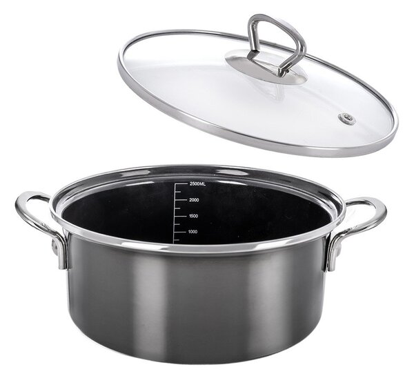 Емайлирана касерола с капак 2,5 l Metalic – Orion