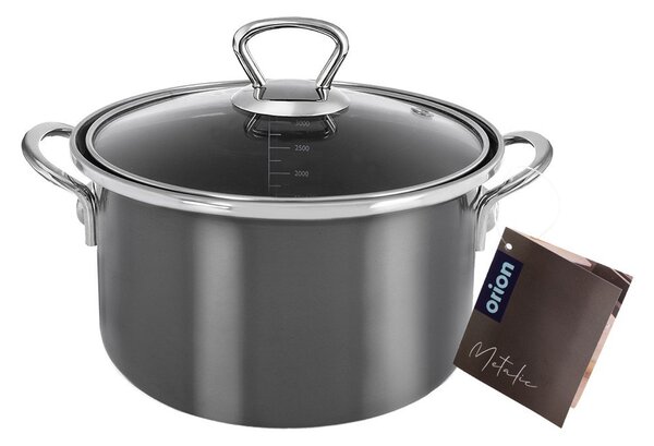 Емайлирано гърне с капак 3,25 l Metalic – Orion