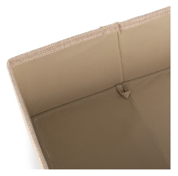 Бежова текстилна кутия за съхранение 28x12x12 cm Sandy – Compactor