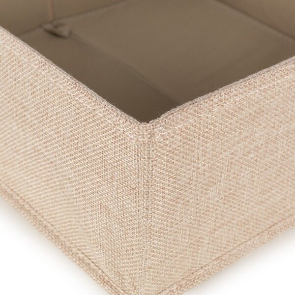 Бежова текстилна кутия за съхранение 28x12x12 cm Sandy – Compactor