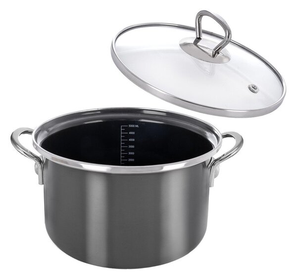 Емайлирано гърне с капак 5 l Metalic – Orion