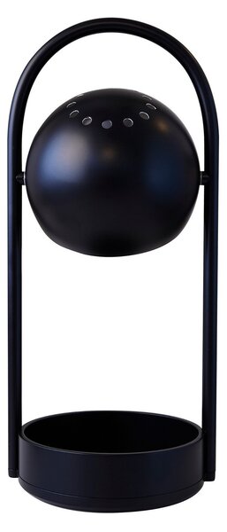 FRANDSEN LED акумулаторна настолна лампа Ball Portable, черна, стомана, Затъмняване, Черен, Дневна/трапезария, Метал, Дизайн