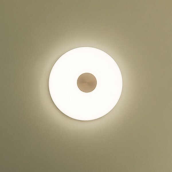 Northern LED стенна лампа Glint, Ø 36 cm, стъкло, опалово бяло, Затъмняване, Бял, Дневна/трапезария, Стъкло, Дизайн