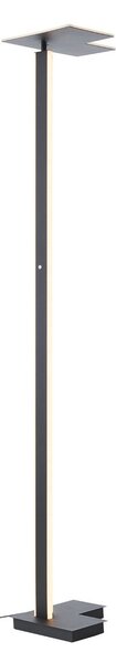 Brilliant LED стояща лампа Mora, антрацит, височина 178 cm, метал, Затъмняване, Черен, Дневна/трапезария, Метал, Модерен