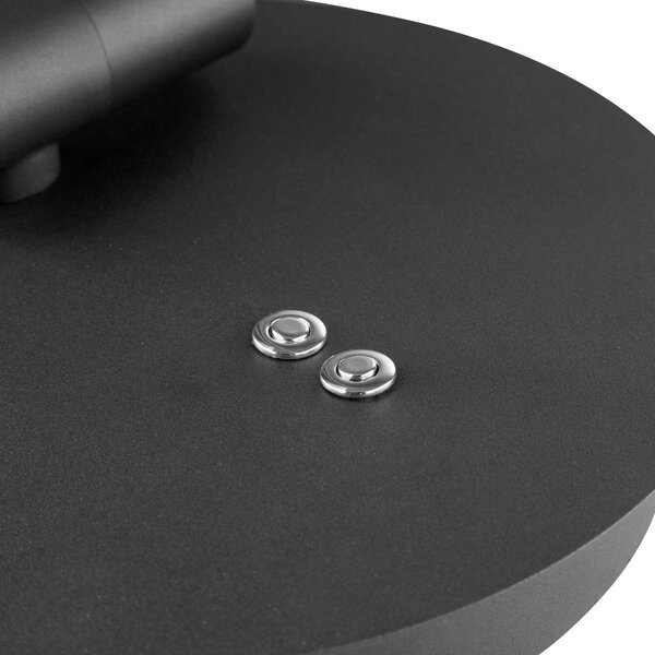 Brilliant LED настолна лампа Glow-Sphere, височина 61 cm, черна, метал, Затъмняване, Черен, Дневна/трапезария, Алуминий, Модерен