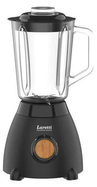 Блендер Laretti LR-FP7325, 500W, 1.5 л, Ножове от неръждаема стомана, 2 скорости + импулс, Заключващ механизъм, Черен