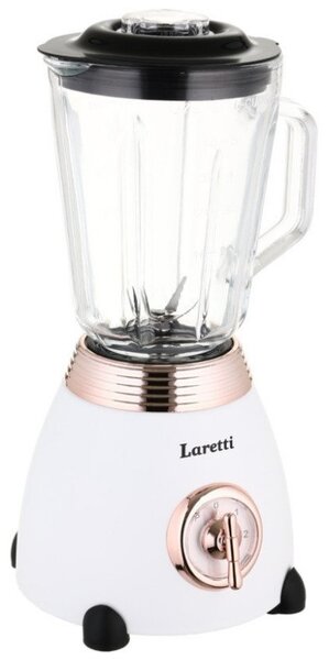 Блендер Laretti LR-FP7310, 500W, 1.5 л, Ножове от неръждаема стомана, 2 скорости + импулс, Заключващ механизъм, Бял