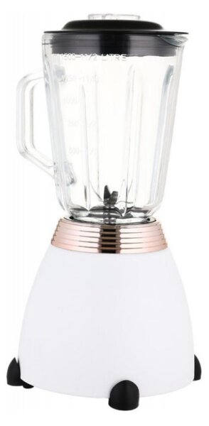 Блендер Laretti LR-FP7310, 500W, 1.5 л, Ножове от неръждаема стомана, 2 скорости + импулс, Заключващ механизъм, Бял