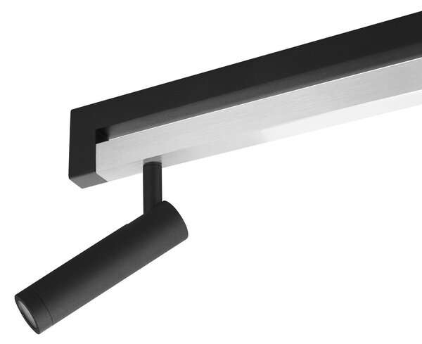 Brilliant LED таванни прожектори Pulse, черни, 100 cm, метал, Затъмняване, Черен, Дневна/трапезария, Метал, Модерен