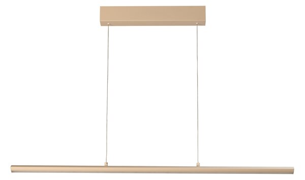FISCHER & HONSEL LED висяща лампа Borena, пясъчен цвят, дължина 113 cm, метал, Затъмняване, Бежов, Дневна/трапезария, Метал