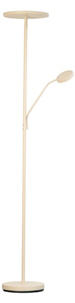 FISCHER & HONSEL LED лампа за поставяне Sorento, височина 182 cm, четене, пясъчен цвят, Затъмняване, Бежов, Дневна/трапезария, Метал, Модерен, Стоящ прожектор