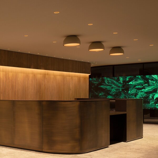 Vibia Duo 4874 LED плафон, кремав, Затъмняване, Бежов, Дневна/трапезария, Метал, Модерен
