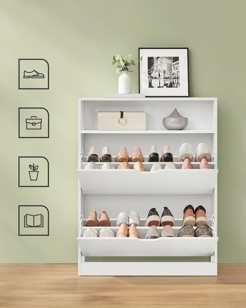 Pantofar White Vasagle 80x24x102 cm