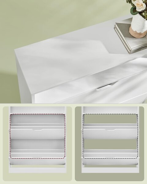 Pantofar White Vasagle 80x24x102 cm