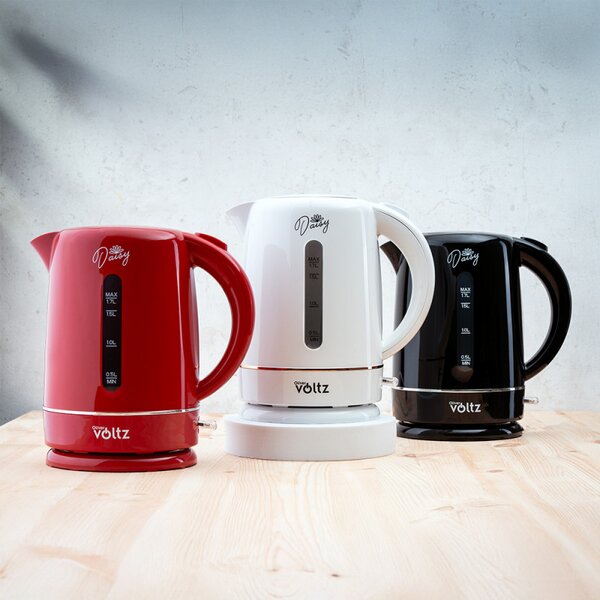 Електрическа кана Oliver Voltz Daisy OV51230W, 2200W, 1.7 л, Автоматично изключване, Бял