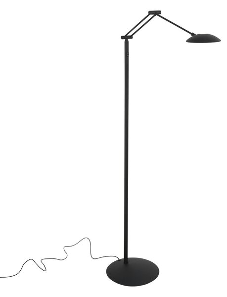 Steinhauer LED стояща лампа „Daphne 2“, 1 лампа, черна, CCT, дистанционно управление, Затъмняване, Черен, Дневна/трапезария, Метал, Модерен