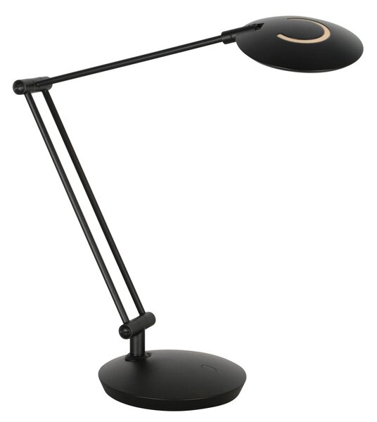 Steinhauer LED настолна лампа Zenith 2, черна, CCT, дистанционно управление, Затъмняване, Черен, кабинет / офис, Метал, Модерен