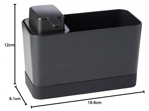 Комплект за мивка Brabantia SinkSide 1003312, 2 части, 200 мл, Неплъзгащо се дъно, Тъмносив