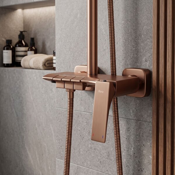 Комплект за душ PREMIUM REA JOE Brush Copper