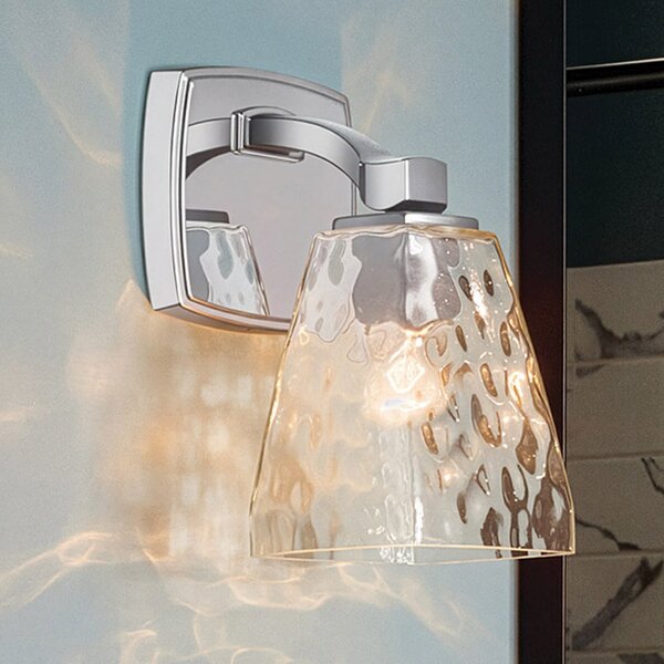 KICHLER Стенна лампа „Marant“, хром/прозрачна, височина 24 см, IP44, G9-LED, Хром, Баня, Метал, Модерен, Стенна розетка отгоре