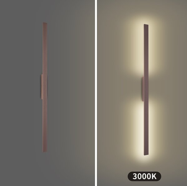 Brilagi - LED външен стенен осветител LUNA LED/24W/230V 3000K IP65 100 cm кафяв CRI 90