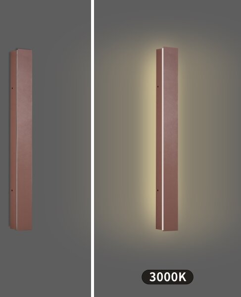Brilagi - LED външен стенен аплик LINEAR LED/12W/230V 3000K IP65 50 см кафяв CRI 90