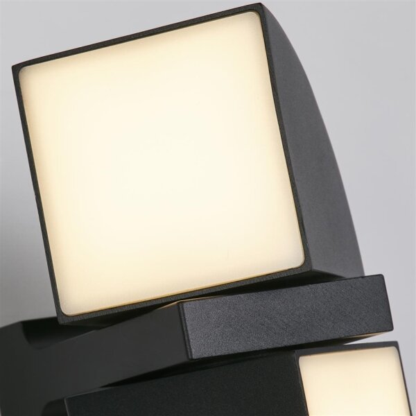 Searchlight 36150BK - LED външно стенно осветително тяло DAKOTA 2xLED/4W/230V IP44