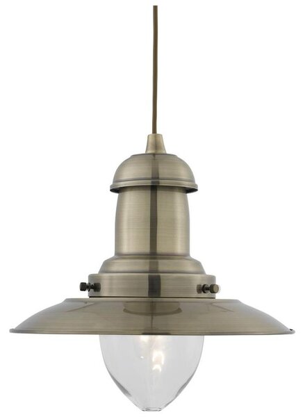 Searchlight 4301AB - Полилей на кабел FISHERMAN 1xE27/60W/230V месинг