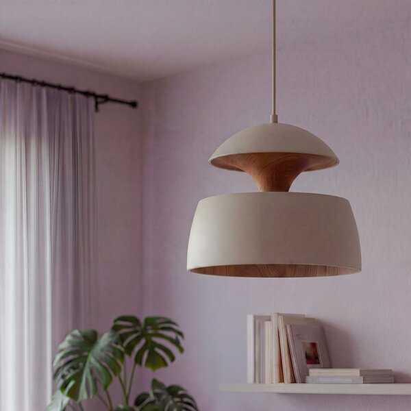 OSRAM Висяща лампа Decor Hazel, бежова, Ø 40 см, метал, E27, Затъмняване, Бежов, Дневна/трапезария, Метал, Модерен