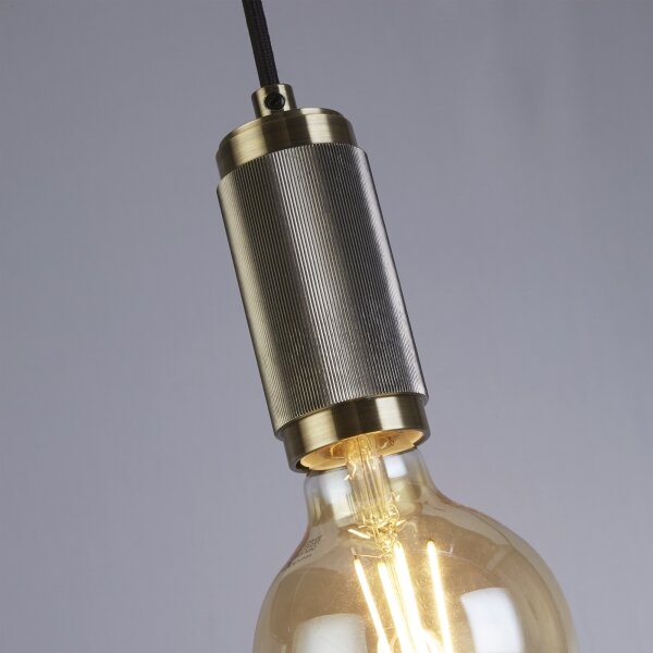 Searchlight 77651AB - Подвесен полилей на кабел SUSPENSION 1xE27/60W/230V месинг