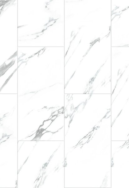 Mexen Glacier White винилни панели 610 x 305 мм LVT Dryback 2,5 мм, подложка, 4 V-фуга, Jazz White